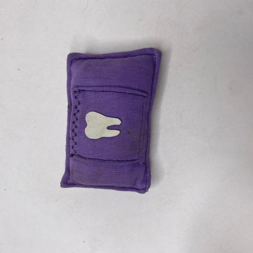 Vintage Tooth Fairy Pillow Pouch for Teeth 4.5 x 3